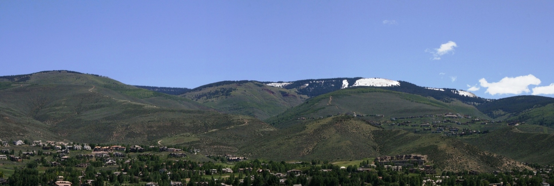 Singletree's golf course and homes as viewed from a nearby hillside.